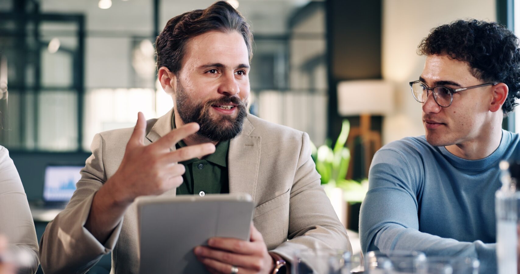 Customer experience optimization blue green blog header