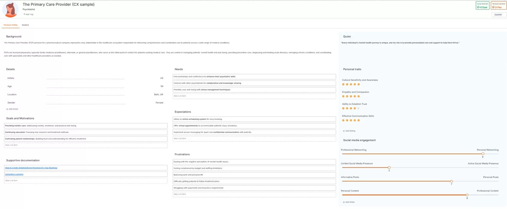 Primary Care Provider Persona Template