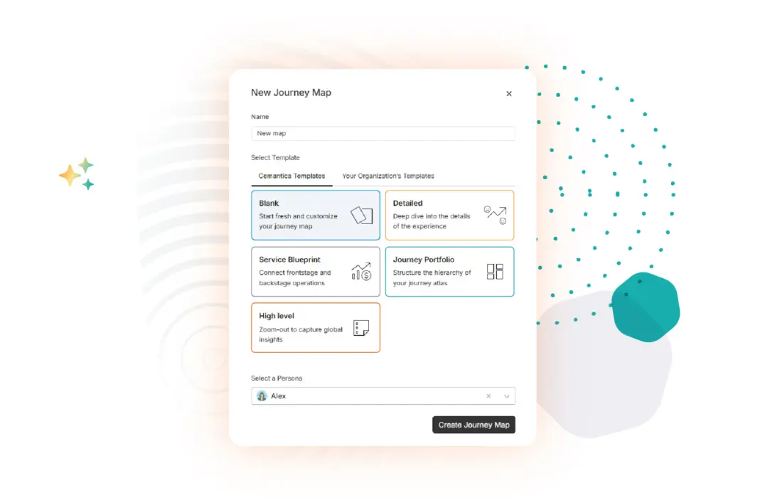 Cemantica Journey Map Templates