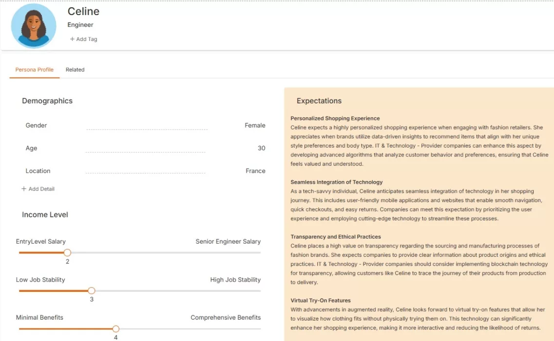 Retail Persona example