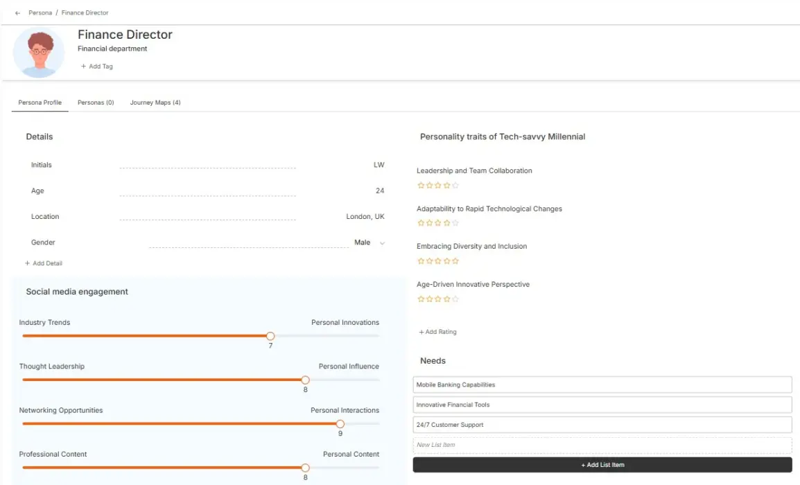 Persona template examples blog financial services persona