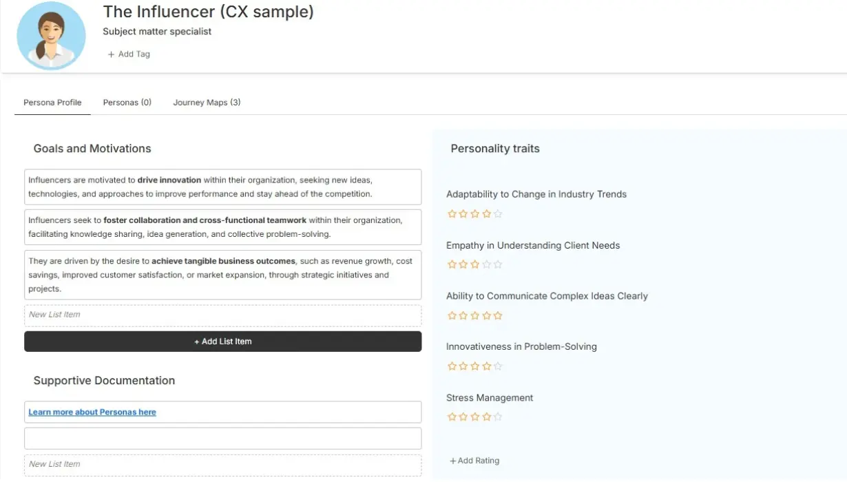 Persona template examples blog managed services persona